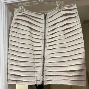 Cream Mini Skirt - Size Medium